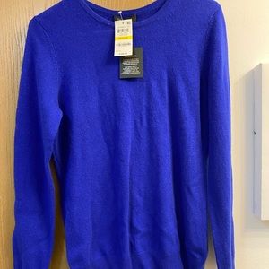 NEW Blue Cashmere Sweater, Women’s M